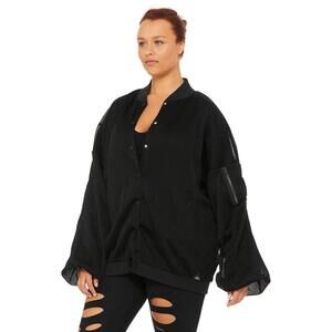 140 Alo Yoga Black Field Bomber Jacket (Small, EUC)